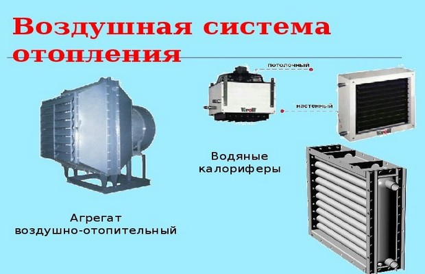 Разновидности систем воздушного отопления